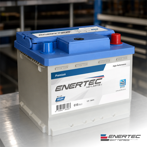 Featuring the Enertec Blue car battery range